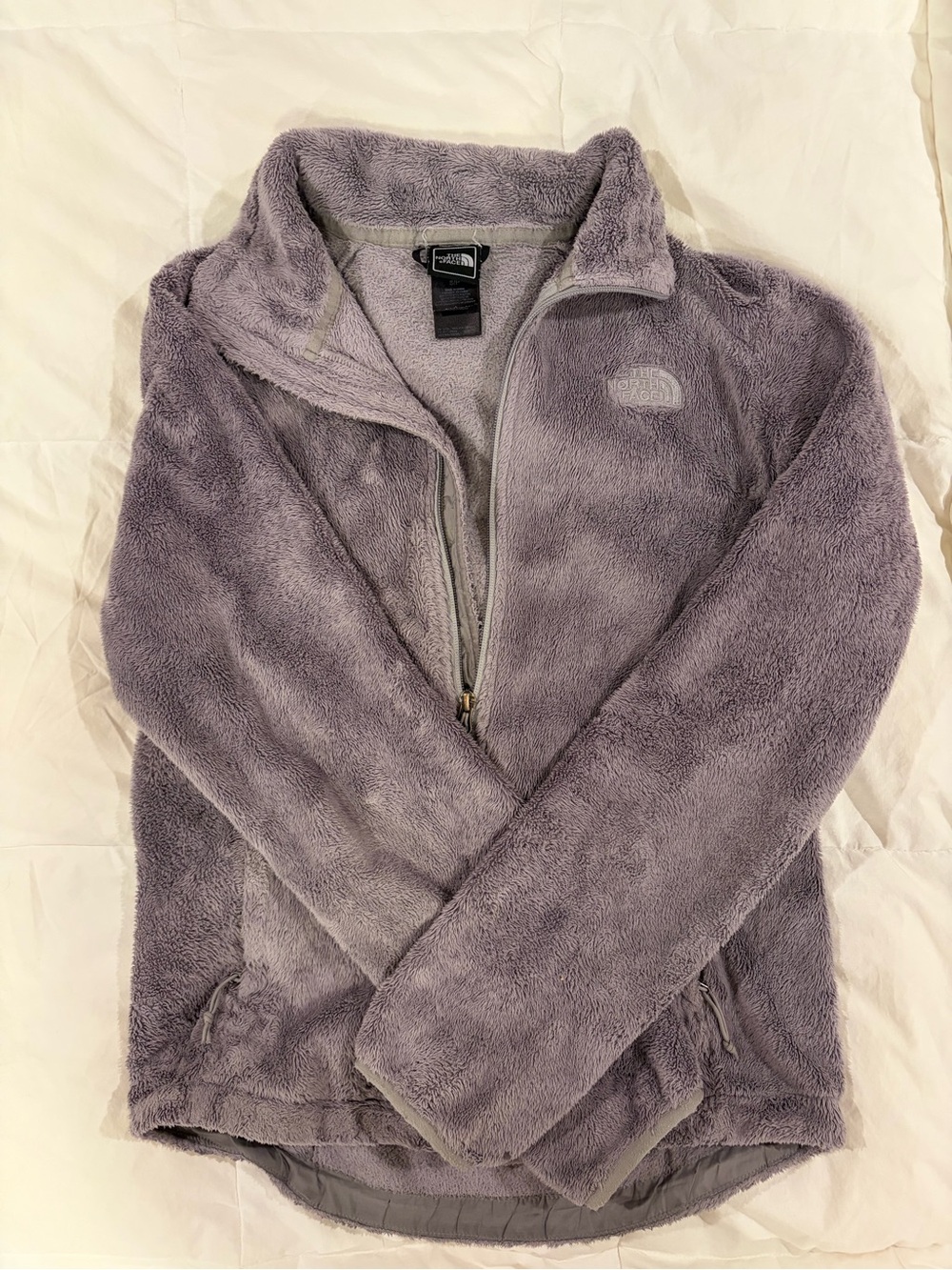 The North Face Women's Fuzzy Full-Zip Jacket in grey
